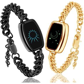 Long-Distance Relationship Smart Bracelet for Couples to Feel Connected (Set of 2) Long Battery Life, Bluetooth Connection, Haptic Vibration, Compatible with iOS and Android