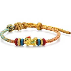 Sang Sang Sang 999 24K Gold Gold Bessing Pixiu Scarm Pixiu Pracelet for Women 23cm 95534b