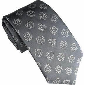Atom Grey Science Necktie - Men's Science Tie, One Size