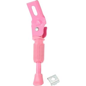 HARFINGTON Back Bike Kickstand for 14 inch Wheel Carbon Steel Bicycle Single-Side Kick Stand with Screw Washer Rear Mount Bikes Support Racks, Pink