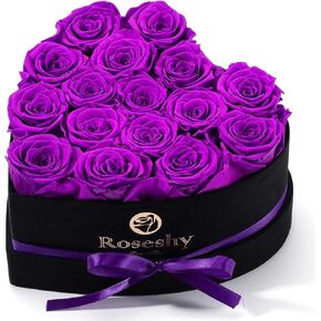 Mothers Day Flowers Roses Gifts for Mom,16pcs Forever Preserved Roses in Heart Shape Gift Box,Mothers Day Delivery Prime Gifts-Roses Gifts for Her Women,Mom Wife