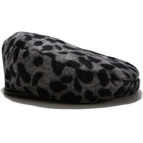 Leopard Print Beret Hat for Women Men Cabbie Adjustable Painter Winter Warm Artist Paperboy Cap