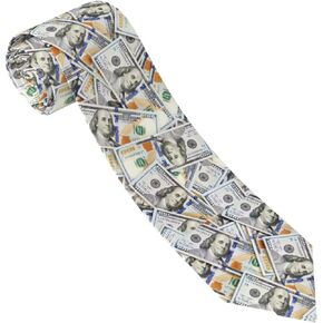 Classic Print Tie Comfortable Soft Novelty Necktie Unisex for Valentine's Day Party Father's Day Birthday Gift