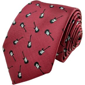 Guitar Tie - Men's Guitarist Gift - Bassist & Electric Guitar Necktie
