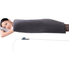 Boncare® 17"x33" Extra Large Heating Pad for Back Pain Relief with Timer and without Auto Shut Off, 6 Heat Levels 9 Hour Auto Shut Off and Long 12.6ft Cord for Bed Foot Warmer, Machine Washable (Gray)