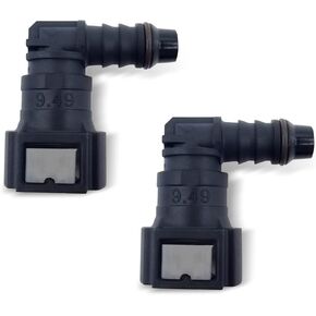 2 PCS Automotive Fuel Pipe Quick Connector, 9.49-ID8 Nylon Straight Fuel Pump Connector, Automotive Modification Accessories, Universal for Most Cars (Black)