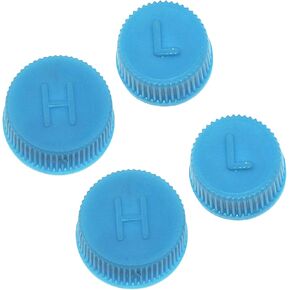 Blue Replacement Car A/C Valve Core Caps, Leakproof R134a Air Conditioning Repair System Charging Port Caps, High Low Pressure Valve Core Caps Seal Kit for Most Vehicles (2PCS) in Kuwait