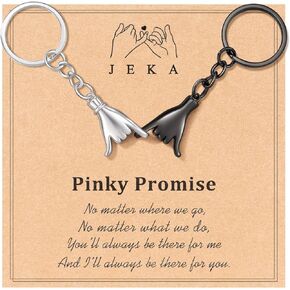 Jeka Matching Keychains for Couples, Matching Couples Stuff One Year Anniversary Birthday Keychian Gifts for Girlfriend His Her Bf Gf Women Men