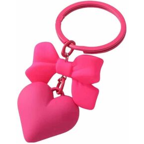 Lemua Heart Keychain Bow Key Chain Cute Bag Charm for Women Girls