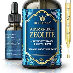 Bluegala Zeolite Detox for Kids and ComeNs ، DETACT Heavy Metal Drops ، Zeolite Drops with Chlorella العضوية ، يدعم صحة الجهاز الهضمي والمناعة ، 60 مل.