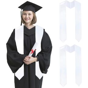 70 Inch Unisex Adult Graduation Stole Plain Graduation Honor Stole Scarf(1P/2P/3P For You Choose)