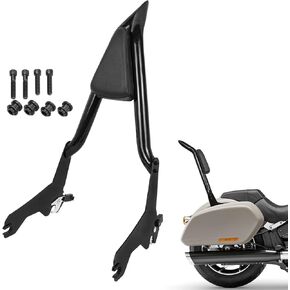 Detachable Passenger Sissy Bar With Docking Hardware Kit Compatible with for 2018-Later Harley Softail Sport Glide FLSB Low Rider FXLR FXLRS FXLRST 2021 2022 2023 2024 Rear Sissy Bar Backrest