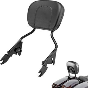 Dasen Disachable Sissy Bar متوافق مع Harley Touring ، مسند الظهر للركاب السريع لإصدار الجولة جولة Glide Glide Electra Glide Road King 2009-2024 Black