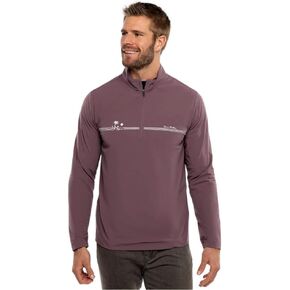 TravisMathew Men's Unexpected Suprize Quarter Zip Jacket, Flint LG