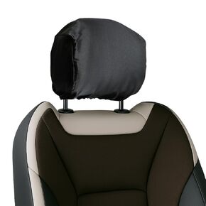 2 Pack Satin Headrest Covers for Cars, Silky Soft Car Headrest Cover for Hair Protection, Adjustable and Reusable Car Head Rest Protector, Hair-Saving Universal for Most Cars