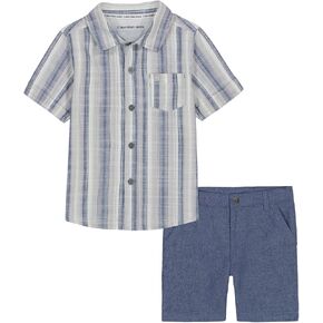 Calvin Klein Boys 2pc Shirt Short Set