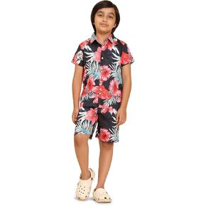 Boys Casual Shirts and Short Sets Casual Printed Kids Co-ords Set