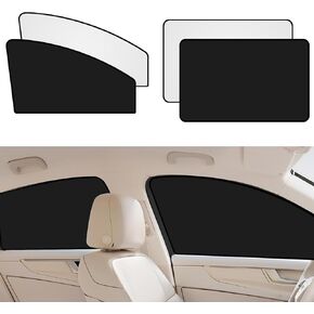 4PCS Car Window Shades, Magnetic Car Side Window Sun Shades, Automotive Side Window Sun Blocker for Light & Heat & UV Protection, Vehicle Privacy Curtains for Camping Sleeping
