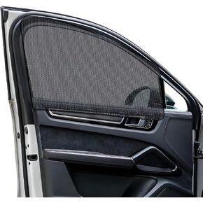 2PCS Car Window Shade, 19.3"×29.1" Magnetic Auto Front Side Window Cling Sunshade, Car Window Screen for Sun, Glare and UV Rays Protection, Vehicle Sun Shades for Baby
