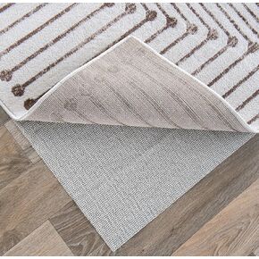 Rugshop non slip brug pad للأرضيات الصلبة ، والأرضيات البلاط سميكة تحت سجادة السجاد 2 '× 10' كريم