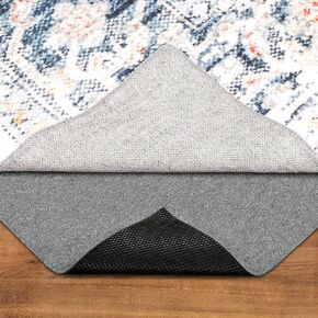 السطح المزدوج - 5 '× 7' - 1/8 "سميكة - محس + قبضة مطاطية - لوحة سجادة غير انزلاق - يضيف راحة وحماية منخفضة المستوى ، رائعة بالنسبة للمناطق المرتفعة - الآمنة لجميع الطوابق