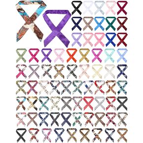 72 PCS Women Handbag Racf Head Ripbon for Women Hair Parse Handle Marbbon Satin Head و Neckerchief for pass bashlles silk jack jarm ripbons decor