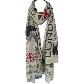 Three Oaks Union Jack Scarf London Souvenir Gift Soft and Oversize Fashion Scarf