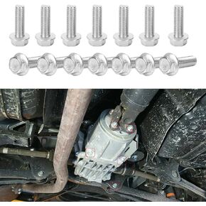 14PCS Differential Cover Bolt Kit, M8 1.25 × 20mm Stainless Steel Rust-Proof Hexagonal Head Fastener, Carbon Steel Auto Bolt Kit, Car Accessories Bolts Rear End Cover Compatible with Chevy