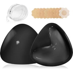 Sticky Bra Inserts Push Up - Double Sided Adhesive Breast Pads,Breast Enhancers for Bikini Bathing Suit Sports Bra with Nippple Covers