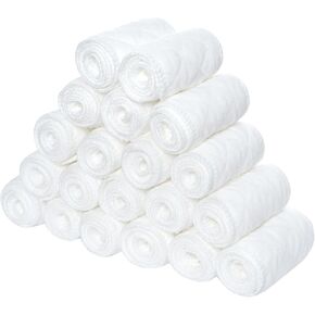 baotongle 20 Piece Under Breast Sweat Pads for Women 18x3 Inch 3-Layer Washable Cotton Bra Liners Super Absorbent