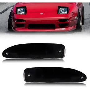 مصابيح علامة الجانب الأمامي مصابيح الإسكان متوافق مع نيسان 240SX / 180SX / S13 1991-1994 ، [IP67 مقاومة للماء] غطاء ضوء علامة الإشارة [لا مصابيح] ، استبدل OEM #B612553F00 ، 2 PCS ، Amber Lens