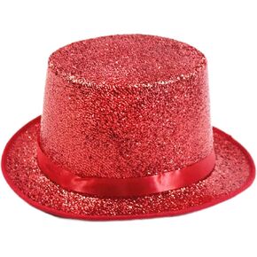 Top Hat Costume Shiny Sequin Magician Victorian Hat Dress Up Bowler Cosplay Costume Top Hats for Men Women for Masquerade