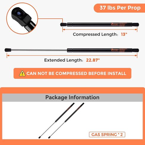 ST270EDI2-45 27 بوصة غاز دعامة 45 رطلا ، 2pcs ST270EDI-45 SENDRICOVER GAS Spring ، 27 بوصة الدعم لغطاء تغطية الأجزاء البديلة صدمة سرير الشاحنة in Kuwait