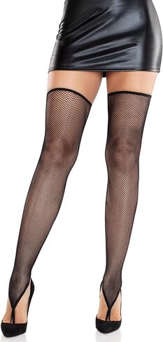 Leg Avenue Women’s Footless Tights with Toe Loop Black Fishnet Stockings for Women, Black, One Size in Saudi Arabia