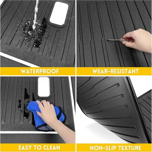 حصيرة شحن لعام 2022-2025 Chevy Tahoe/GMC Yukon Trunk Mat مع حصيرة مسند الظهر جميع بطانات البضائع الخلفية للطقس لعام 2022 2023 2024 2025 in Kuwait
