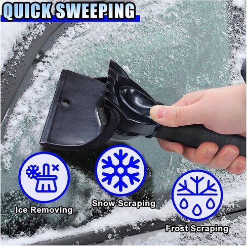 Ice Scraper for Cars, Scratch-Free Winter Window and Windshield Snow Ice Scraper, Foam Grip Frost Removal Accessories for Cars, Trucks, SUVs (Blue) in Saudi Arabia