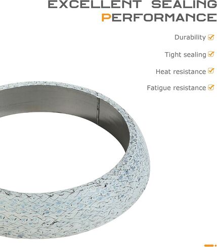Exhaust Manifold Gasket,Car Accessories Exhaust Donut Gasket Muffler Ring,Prevent Leaking Between Exhaust Manifold and Exhaust Pipe,Suitable for Most Car Exhaust Pipes(65MM) in Saudi Arabia