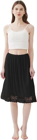 1 Pack Lace Half Slip Underskirt Half Slips for Under Dresses Skirt Extenders Womens Anti Static Half Slip in Saudi Arabia