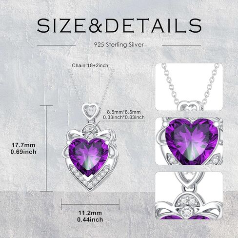 Purple Amethyst Necklace 925 Sterling Silver 10X8mm Oval Cut Amethyst Pendant Necklace for Women in Saudi Arabia
