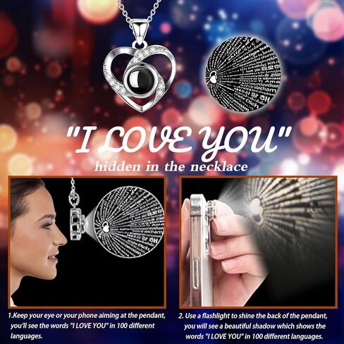 وردة محفوظة مع قلادة القلب - هدية روز الأبدية للنساء ، والهدايا الرومانسية للزوجة ، وصديقة ، وجدة ، وجدة ، وخطيب في عيد الميلاد ، والذكرى ، وعيد الأم ، عيد الميلاد in Kuwait