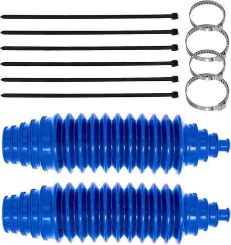 Rack and Pinion Boot Inner Tie Rod Boot Kit, Steering Rack Boot Tool Set with Pinion Bellow Cable Ties and Clamps, Waterproof Dustproof Silicone Bellow Car Boots Accessories 103-3070(Blue) in Kuwait