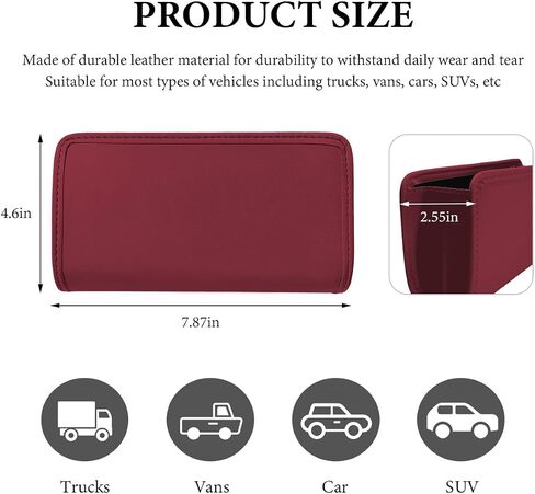 Car Trash Can, Leather Foldable Hanging Trash Bag, Multi-Function Mini Storage Box Garbage Can for Car Back Seats and Side Door, Black in Kuwait