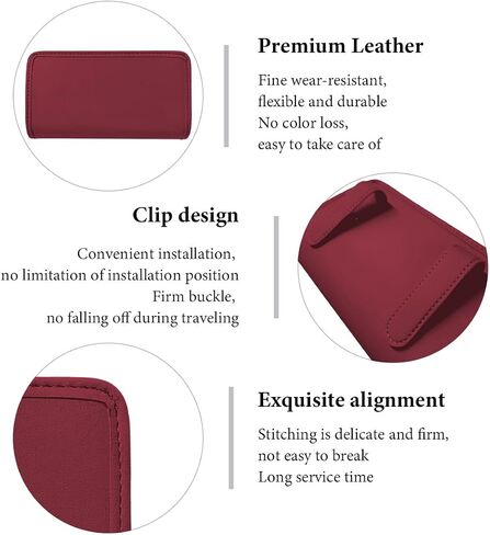 Car Trash Can, Leather Foldable Hanging Trash Bag, Multi-Function Mini Storage Box Garbage Can for Car Back Seats and Side Door, Black in Kuwait