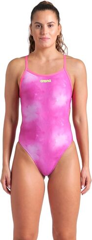 ARENA Women's Allover Tie Dye Challenge Back Athletic Sports One Piece Swimsuit in Kuwait