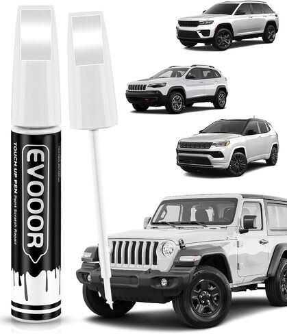PW7/GW7 أبيض مشرق لمس الطلاء المتوافق مع Jeepexact Match 2 في 1 لمس الطلاء للبطاطا والرقائق إصلاح in Kuwait
