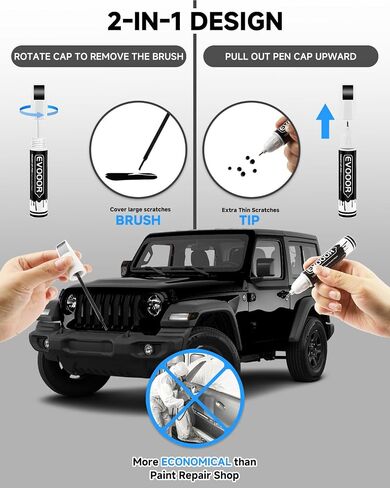 PW7/GW7 أبيض مشرق لمس الطلاء المتوافق مع Jeepexact Match 2 في 1 لمس الطلاء للبطاطا والرقائق إصلاح in Kuwait