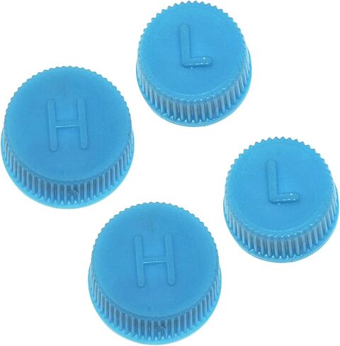 Blue Replacement Car A/C Valve Core Caps, Leakproof R134a Air Conditioning Repair System Charging Port Caps, High Low Pressure Valve Core Caps Seal Kit for Most Vehicles (2PCS) in Kuwait