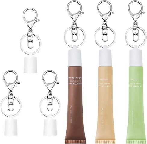 Lip Gloss Holder Keychain,Keychain Cap Compatible with Summer Fridays 0.5 oz & LANGIGE 0.35 oz Lip Balm in Saudi Arabia