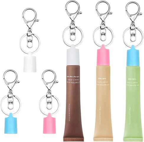 Lip Gloss Holder Keychain,Keychain Cap Compatible with Summer Fridays 0.5 oz & LANGIGE 0.35 oz Lip Balm in Saudi Arabia