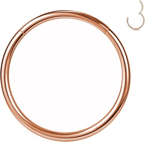 1pcs نساء رجال من التيتانيوم يتوقف على حلقات الأنف طوق 20g 18g 16g فقرار طوق لـ Nostril الحاجز الغضروف اللولب daith tragus conch lip ear lebe lebe 6mm/7mm/8mm/9mm/10mm/12mm gold-gold-gold-gold-gold-rose gold-black in Kuwait
